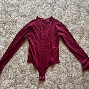 burgundy bodysuit